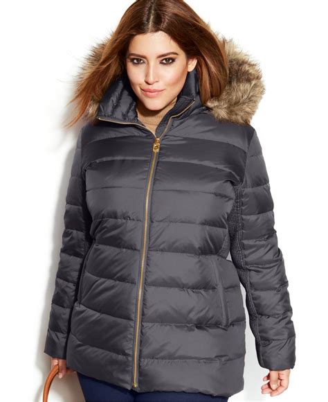 michael kors grey puffer coat|Michael Kors puffer coat ladies.